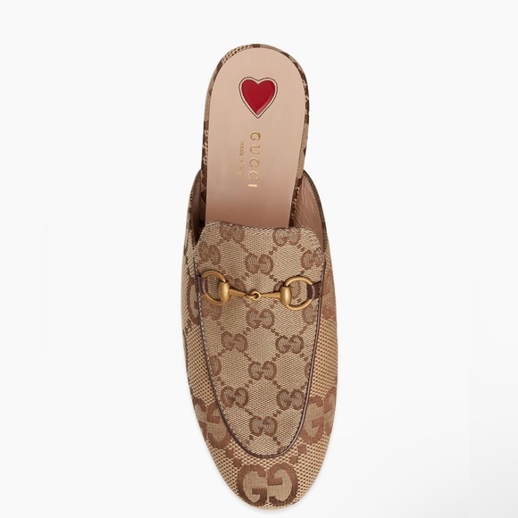 GUCCI Princetown Canvas Mule Slippers - Picture 3 of 11